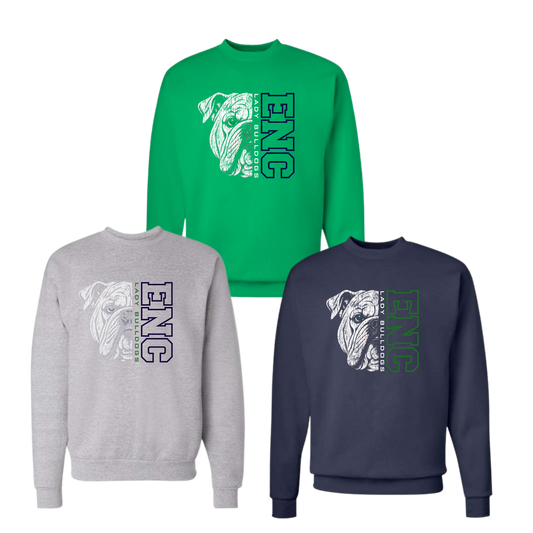 Lady Bulldogs Unisex Crewneck - Half