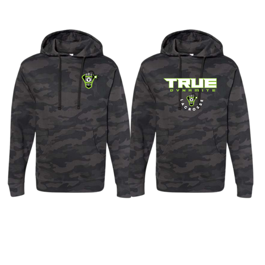 TRUE Dynamite LAX Unisex Black Camo Hoodie