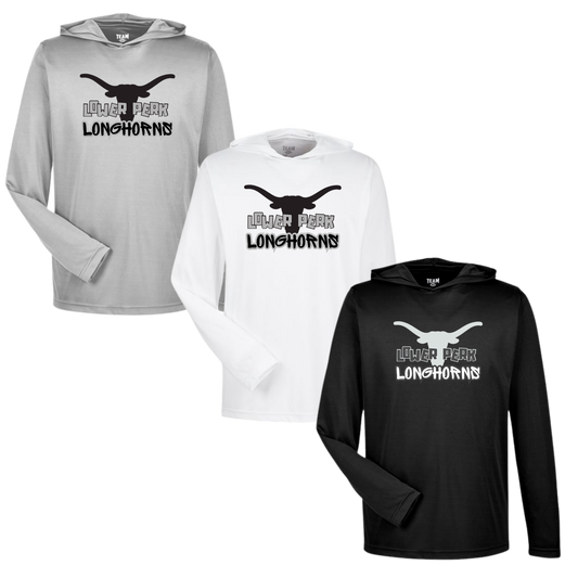 Longhorns LS Performance Tee W/Hood - Chatter