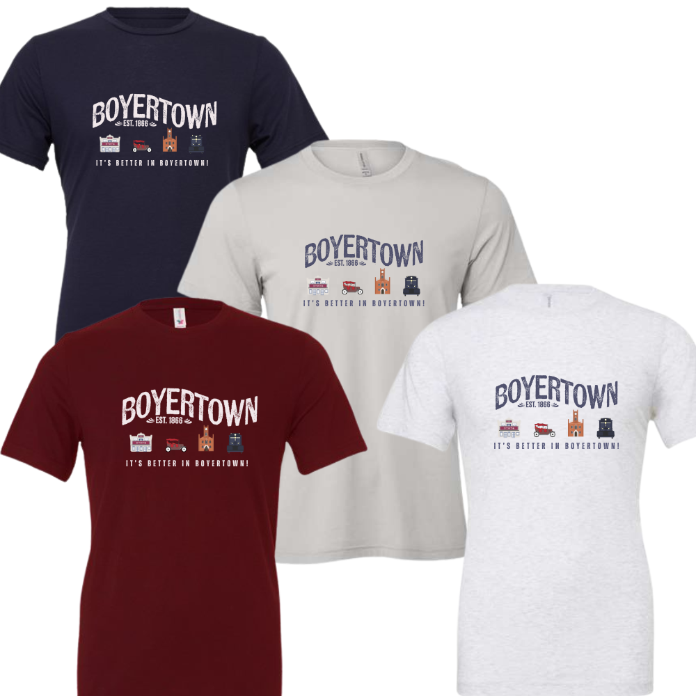 Building A Better Boyertown Bella Canvas Jersey Tee Icons