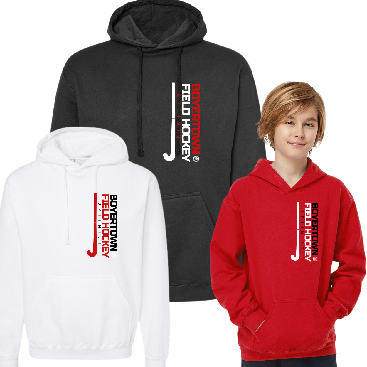 Boyertown Field Hockey Unisex Hoodie Vertical
