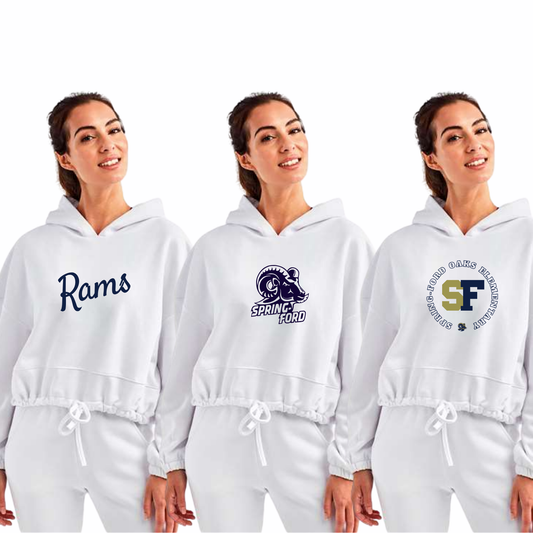 SFO Womens Crop Top Hoodie