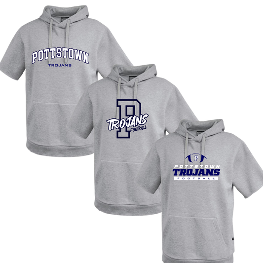 Pottstown Trojans Football Hooded Short Sleeve Fleece