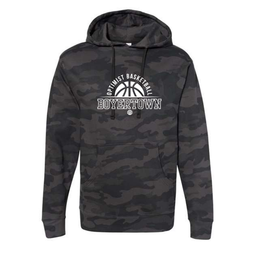 Boyertown Basketball Black Camo Hoodie Adult