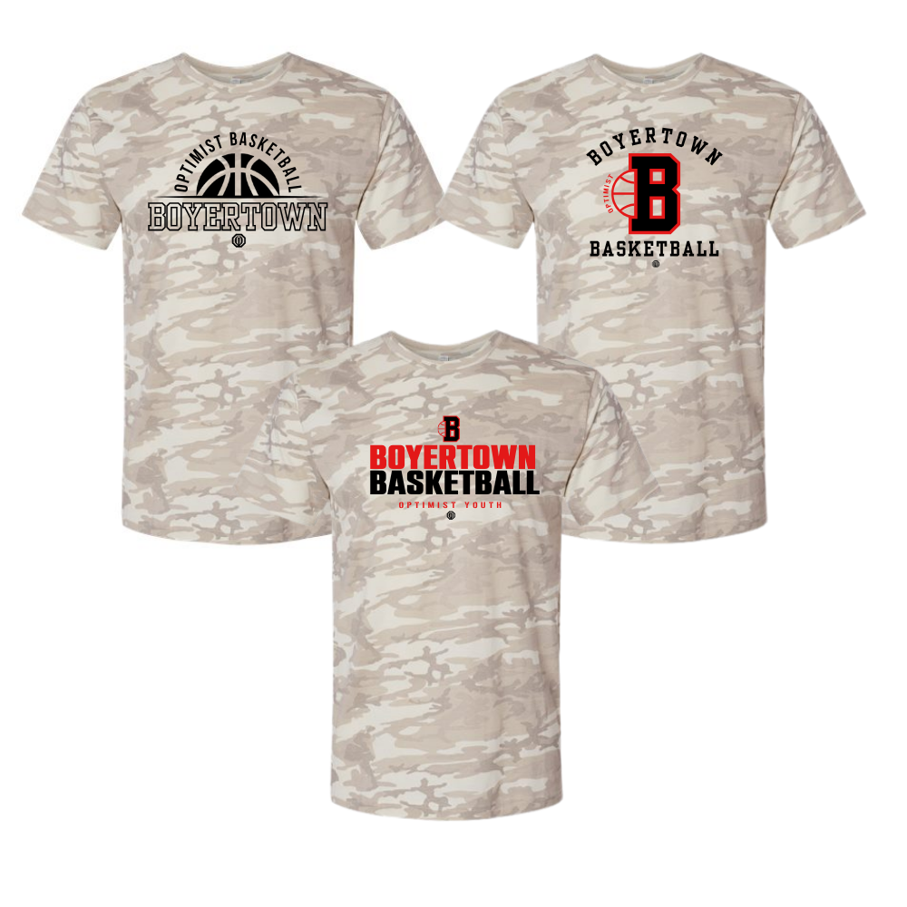 Boyertown Basketball Camo Unisex Tee