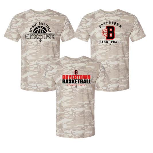 Boyertown Basketball Camo Unisex Tee