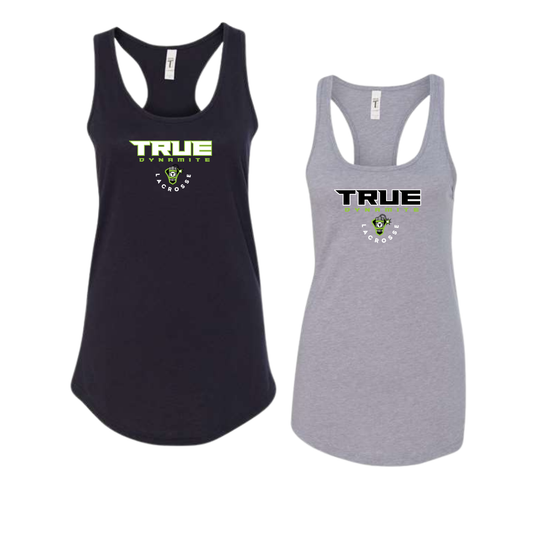 TRUE Dynamite Next Level Ladies Racerback Tank Crease