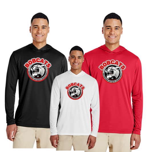 Bobcats LS Hooded Performance Tee Mens
