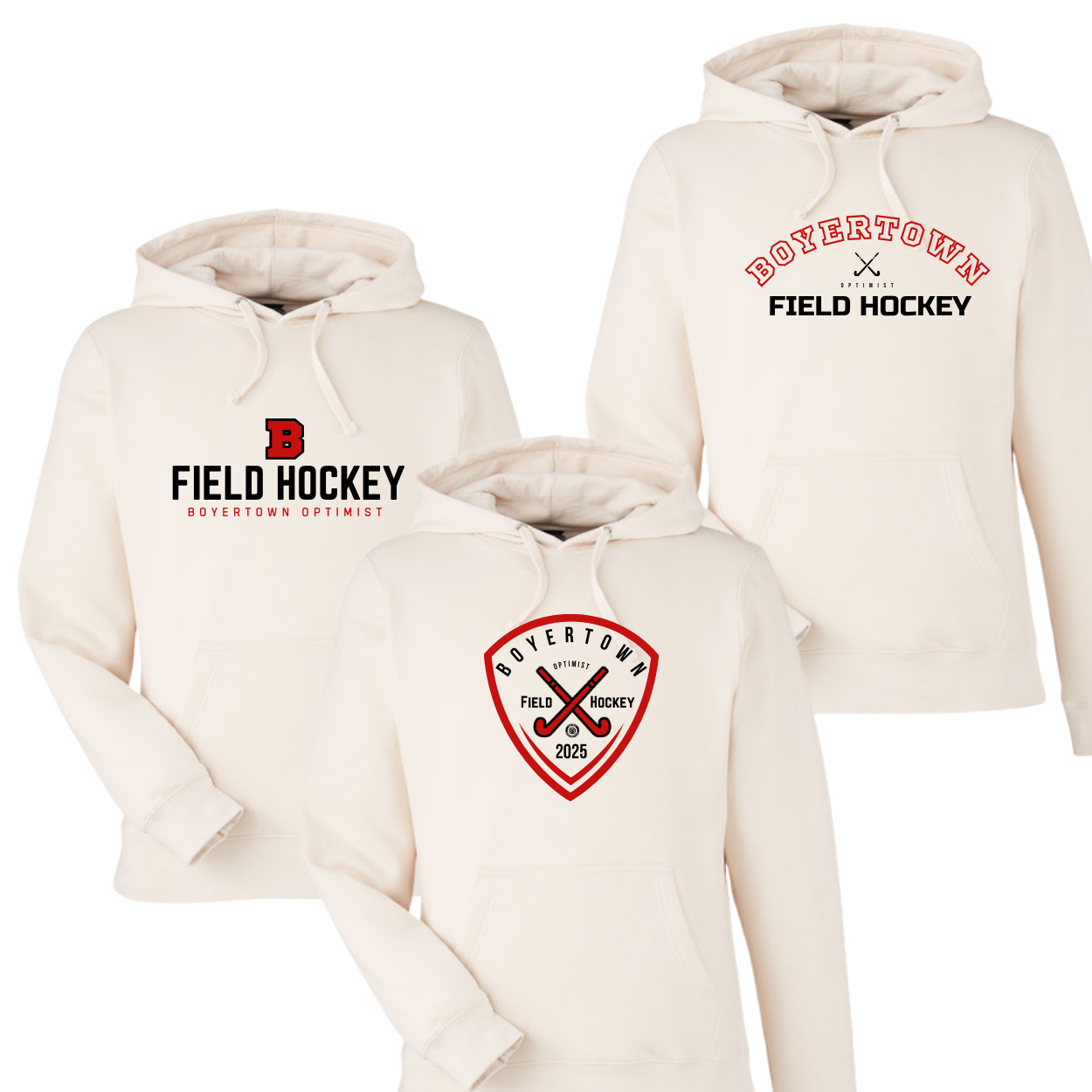 Boyertown Field Hockey Off White Hoodie