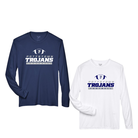 Pottstown Trojans Football Long Sleeve Dri Fit Tee Campus