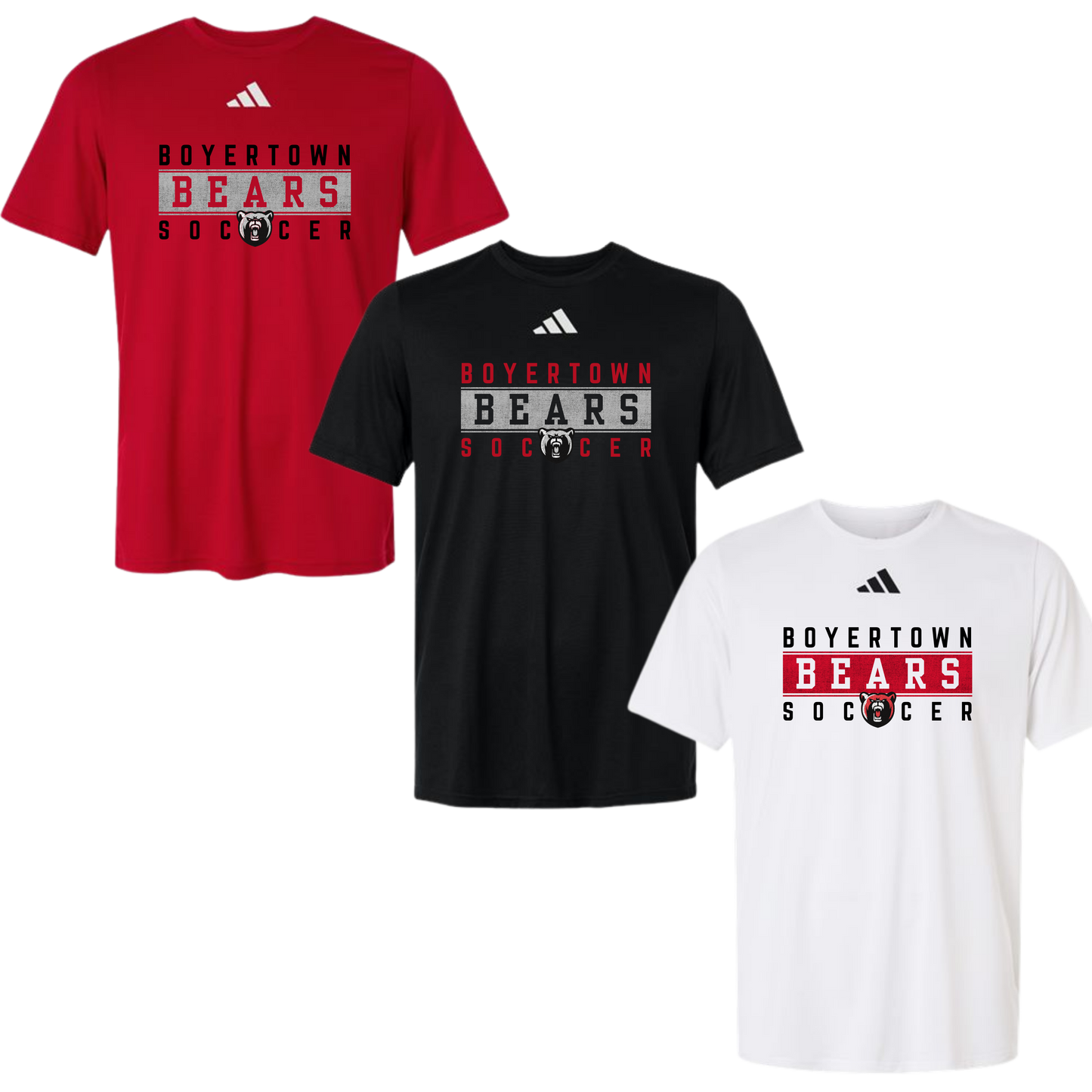 Boyertown Boys Soccer Adidas Pregame Tee - Striker