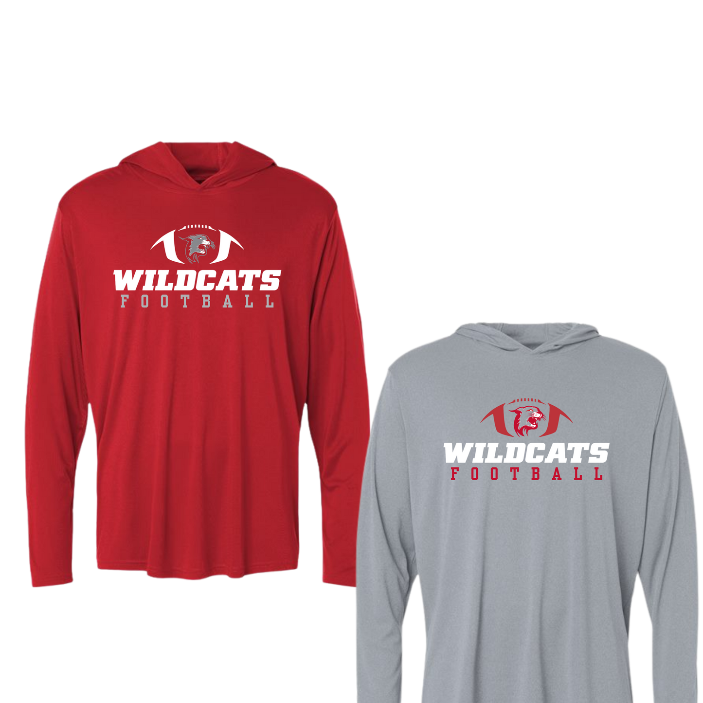 OJR Football Hooded Long Sleeve Performance Tee - 3 Designs Available