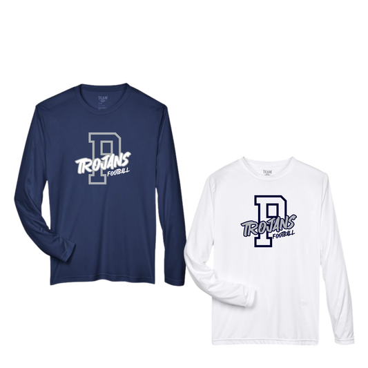 Pottstown Trojans Football Long Sleeve Dri Fit Tee Icon