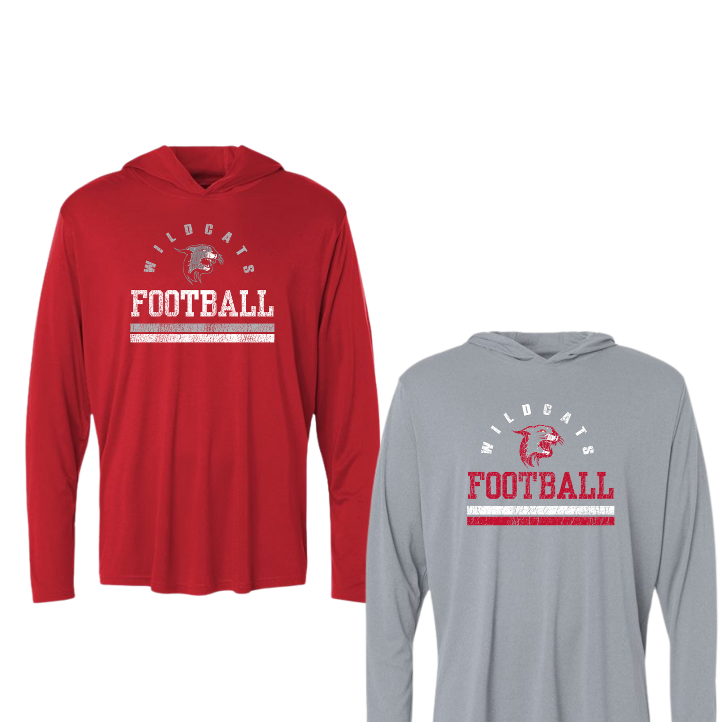 OJR Football Hooded Long Sleeve Performance Tee - 3 Designs Available
