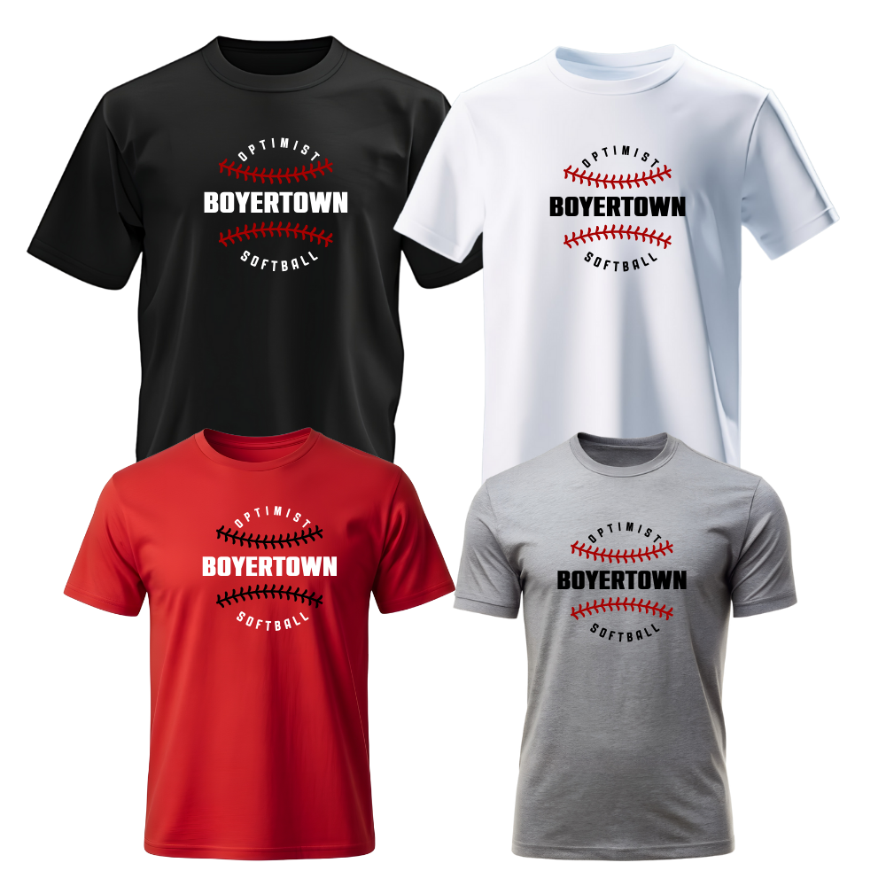 Boyertown Optimist Softball Seams Unisex Tee