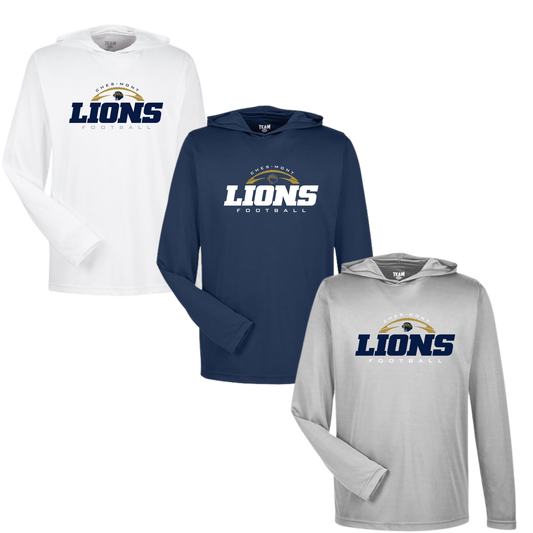 CMC Lions Long Sleeve Hooded Performance Tee - Read