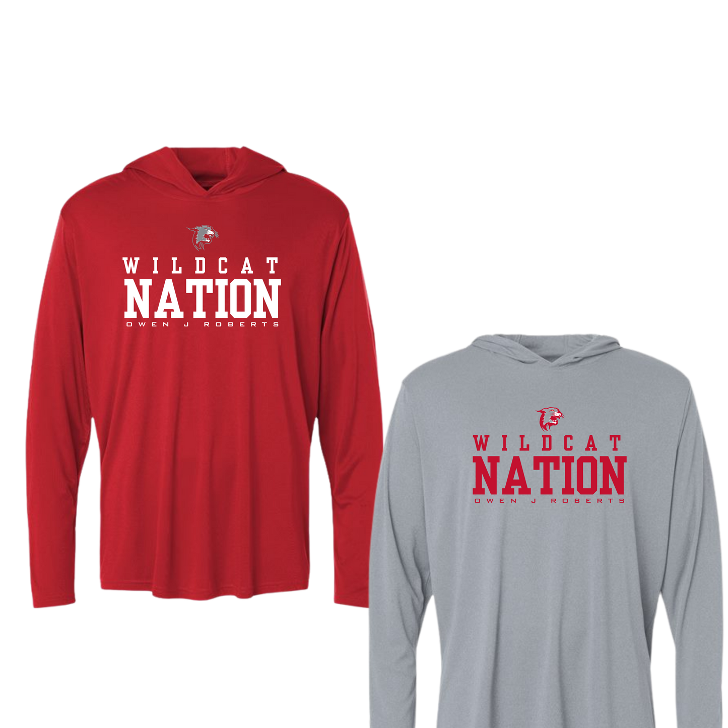 OJR Football Hooded Long Sleeve Performance Tee - 3 Designs Available