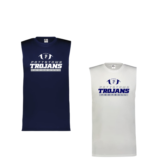 Pottstown Trojans Football Sleeveless Dri Fit Training Tee - Campus