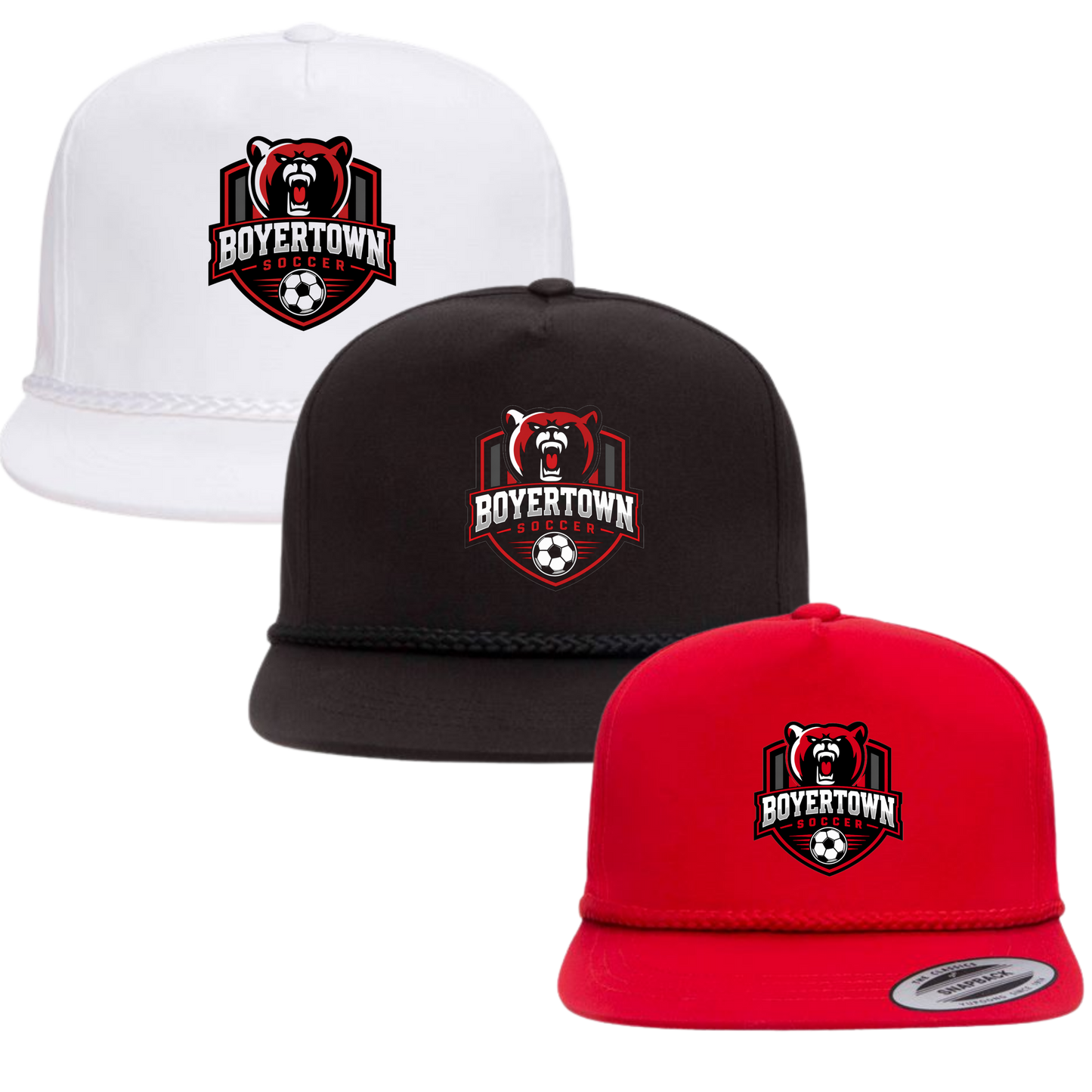 Boyertown Boys Soccer Snapback Rope Hat