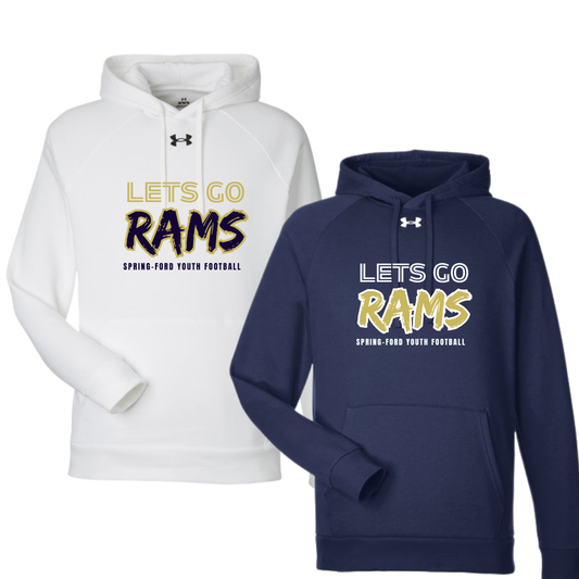 SFYFC Under Armor Fleece Hoodie Lets Go Rams