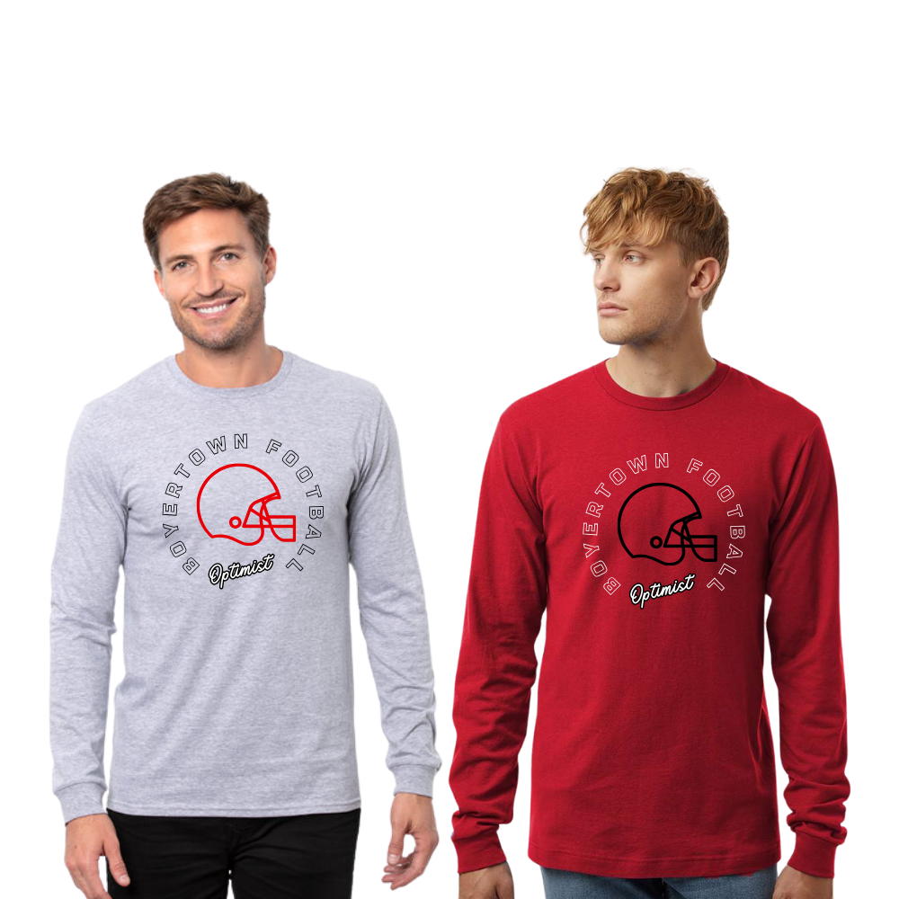 Boyertown Optimist Football LS Cotton Tee Unisex First Down