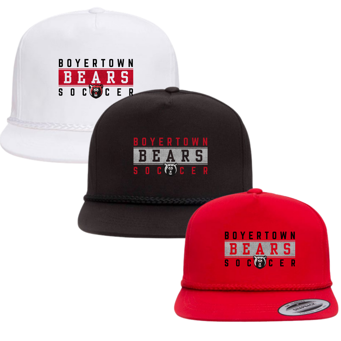 Boyertown Boys Soccer Snapback Rope Hat