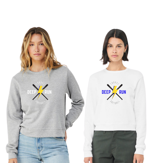 Deep Run Ladies Bella Canvas Crewneck Bolt Design