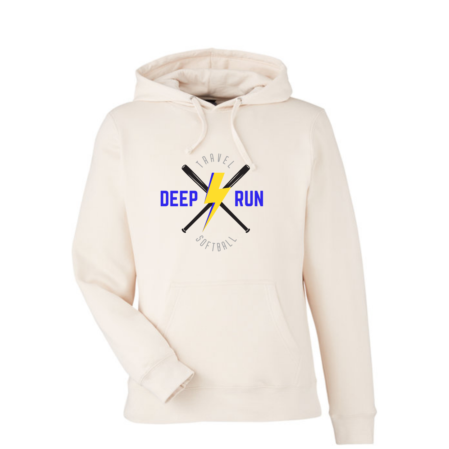 Deep Run Adult Hoodie Bolt Design Off White