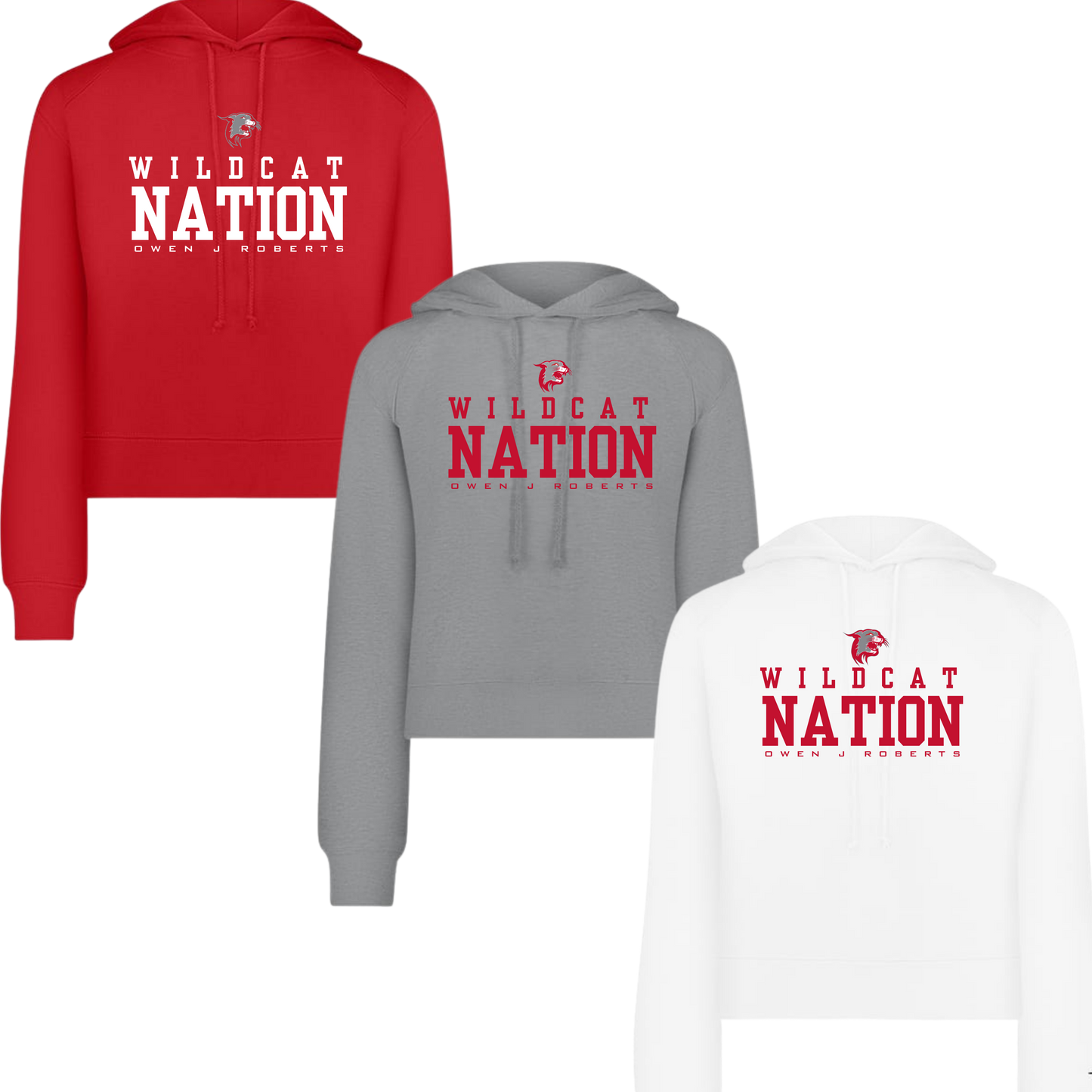 OJR Football Cropped Ladies Hoodie - 2 Designs Available