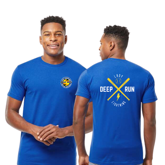 Deep Run Adult & Youth Unisex Cotton Tee BOLT Back Print