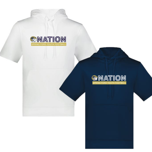 SFYC Augusta Sports Short Sleeve Hooded Tee Ram Nation