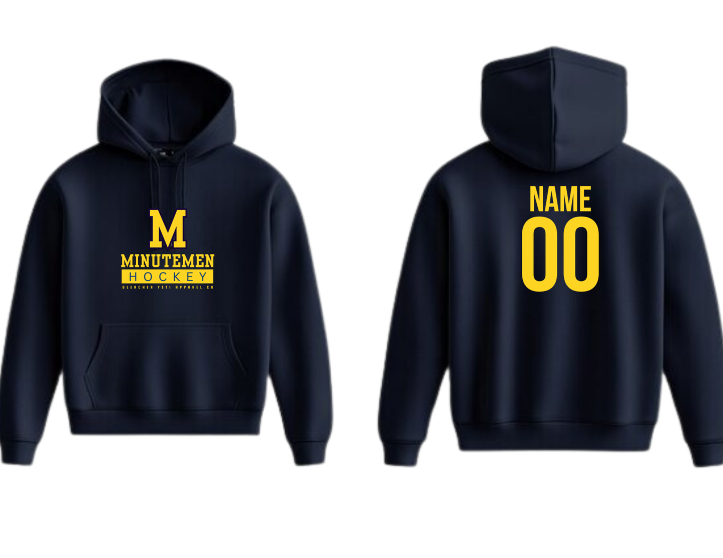 Minutemen Custom Hoodie Quad Design