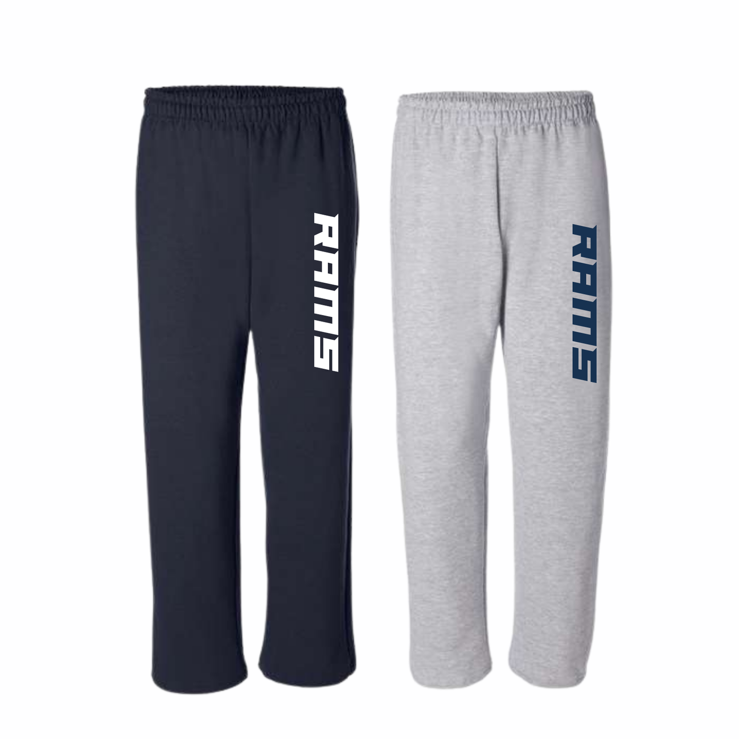 SFO Open Bottom Adult Sweatpants Rams Leg Print