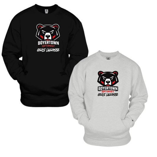 Boyertown LAX Bear Nuevo Unisex Crewneck With Pouch
