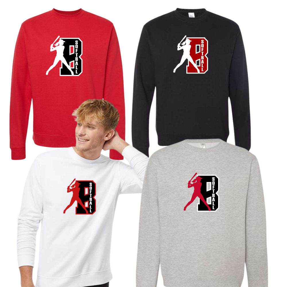 Boyertown Optimist Softball Unisex Crewneck Sweatshirt Swing