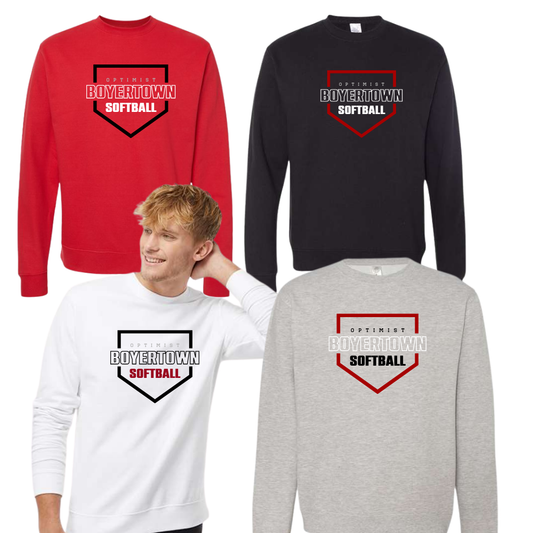 Boyertown Optimist Softball Unisex Crewneck Sweatshirt HP