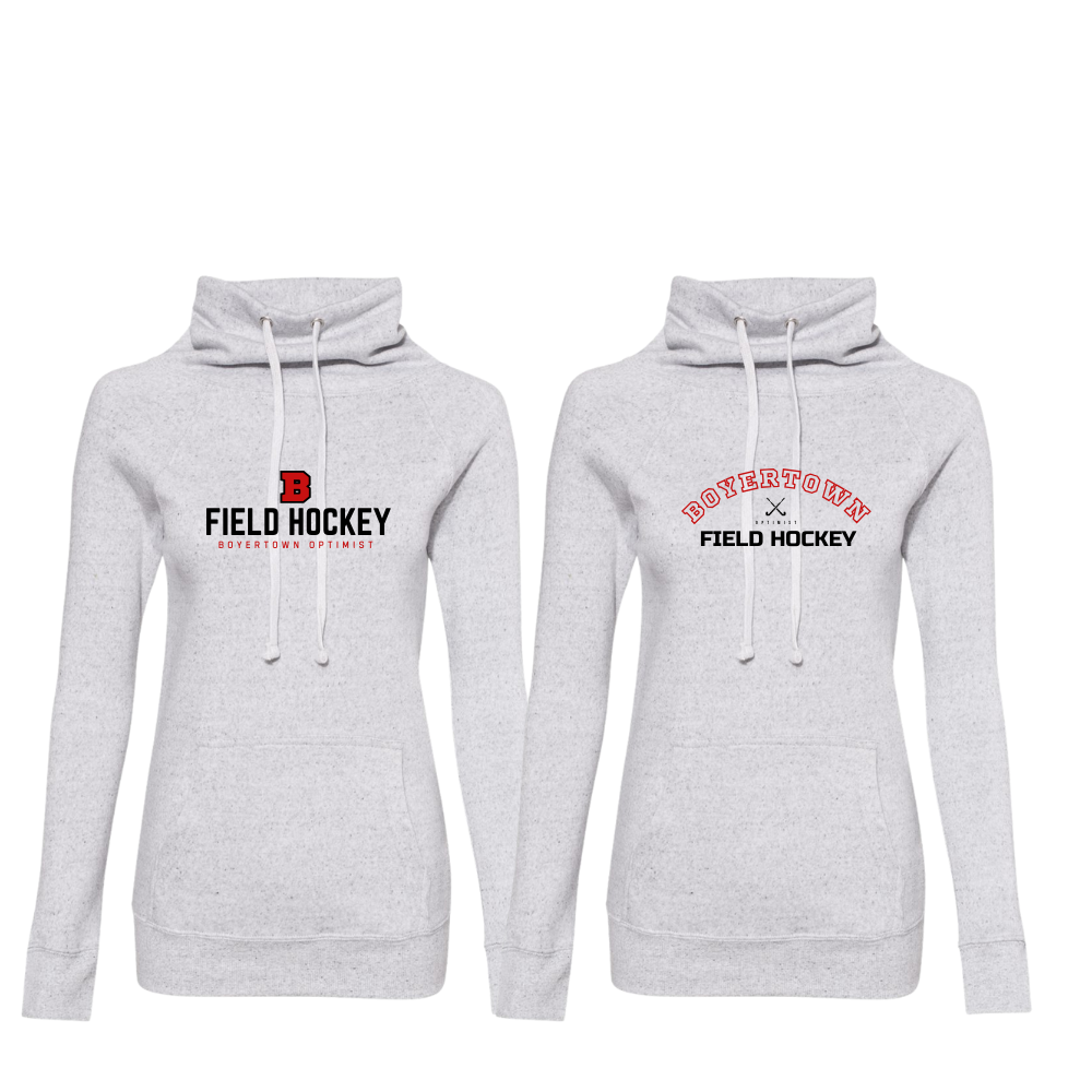 Boyertown Field Hockey Cowlneck Womens Hoodie