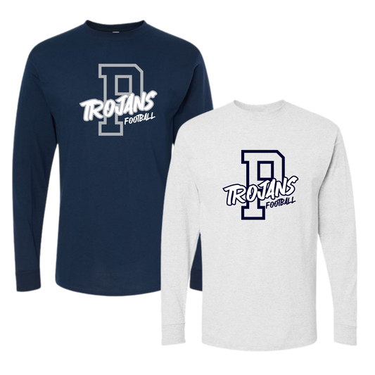 Pottstown Trojans Football LS Cotton Tee - Icon
