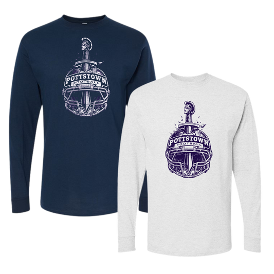 Pottstown Trojans Football LS Cotton Tee - No Mercy