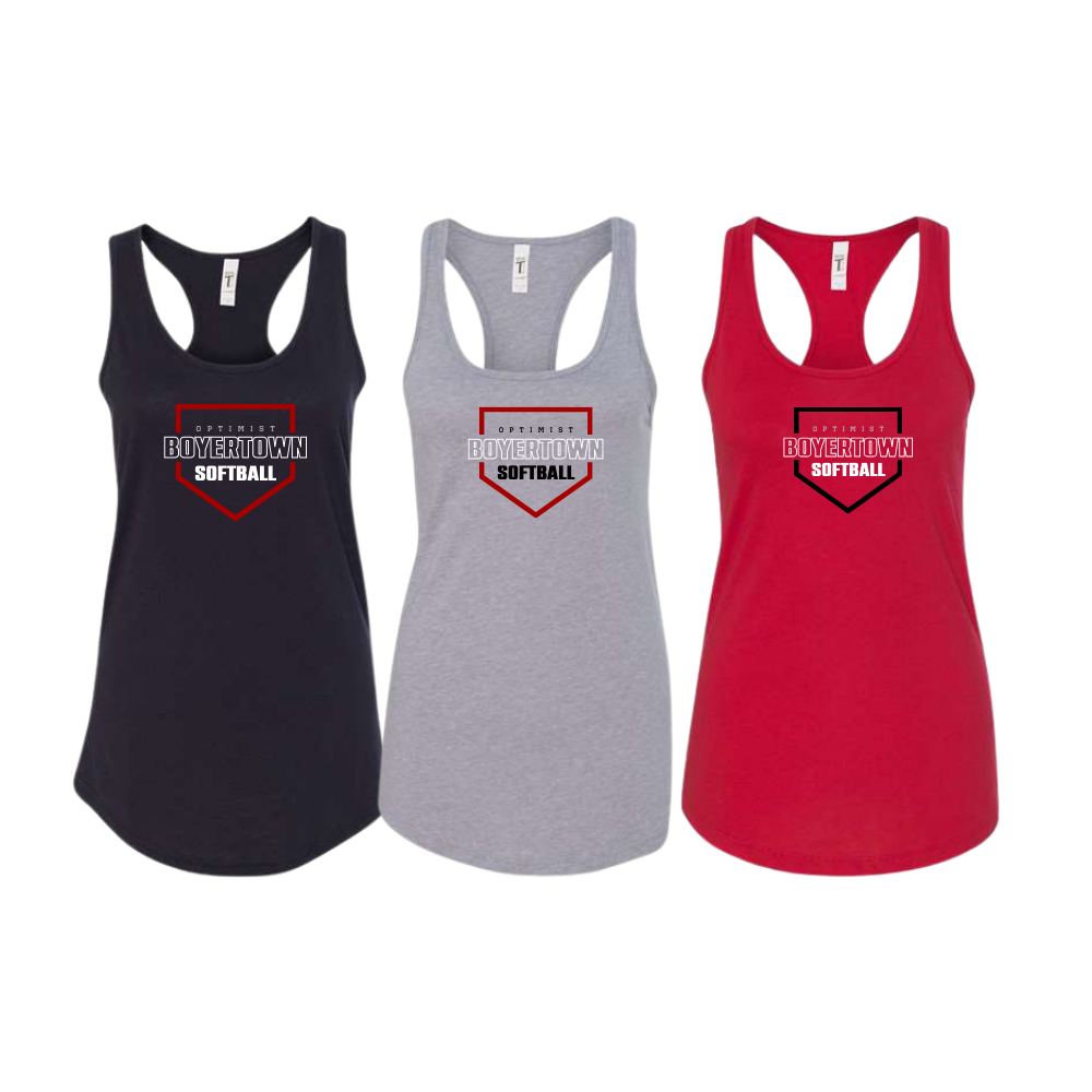 Boyertown Optimist Softball Ladies Racerback Tank HP