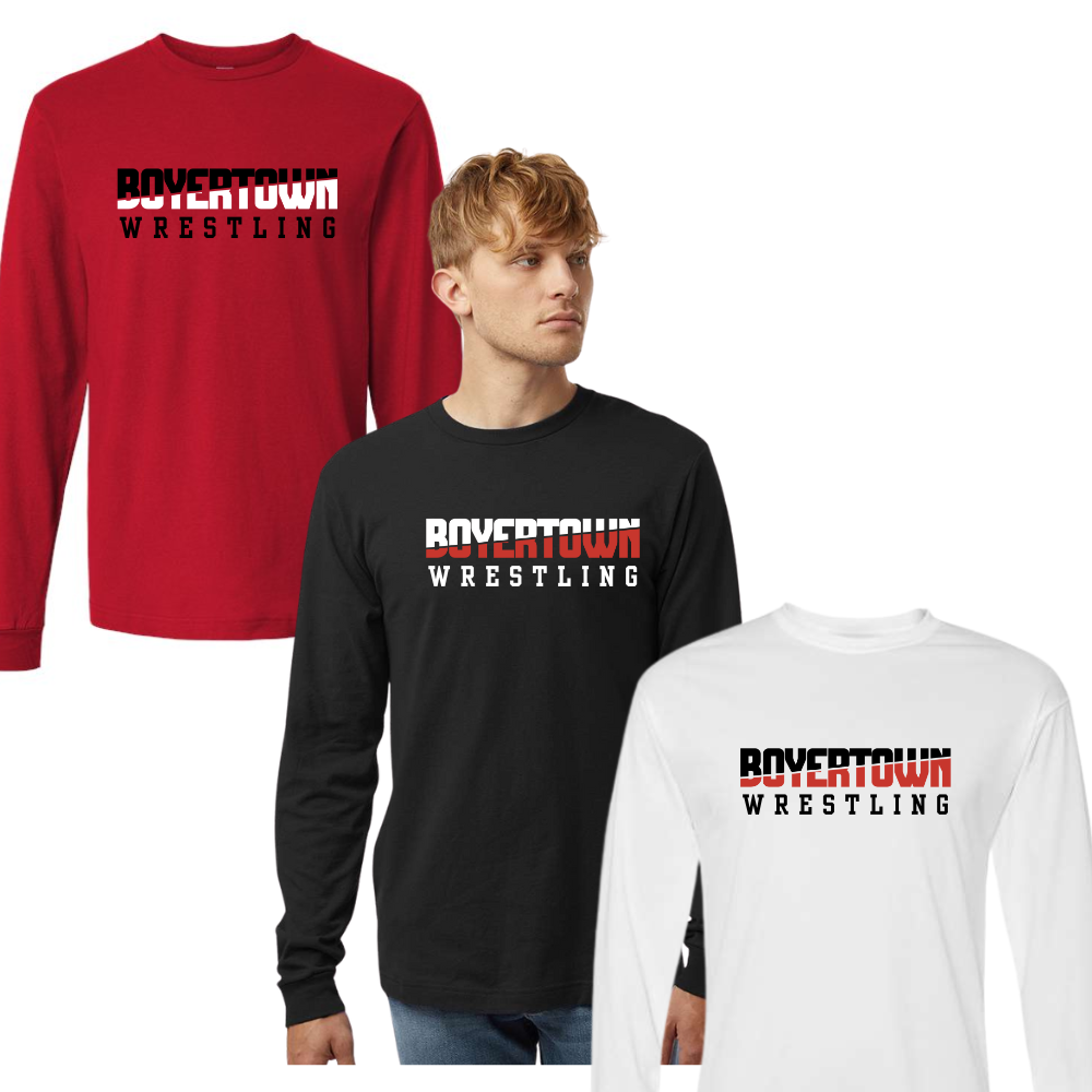 Boyertown MS Wrestling Unisex  Long Sleeve Tee ( Dri Fit Or Blended ) (Copy)