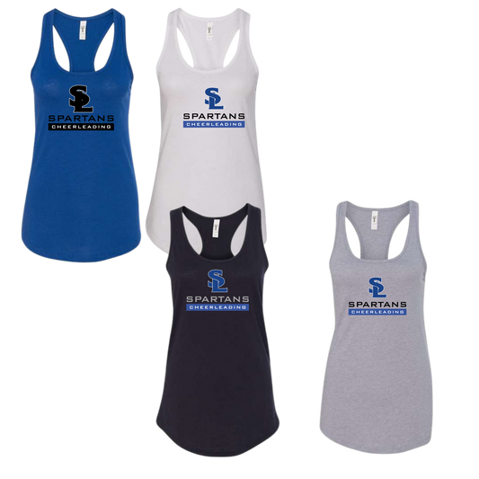 Southern Lehigh Spartans Cheer Ladies Racerback Tank -Campus