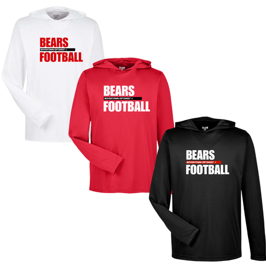 Boyertown Optimist Football LS Performance Tee W Hood ICON