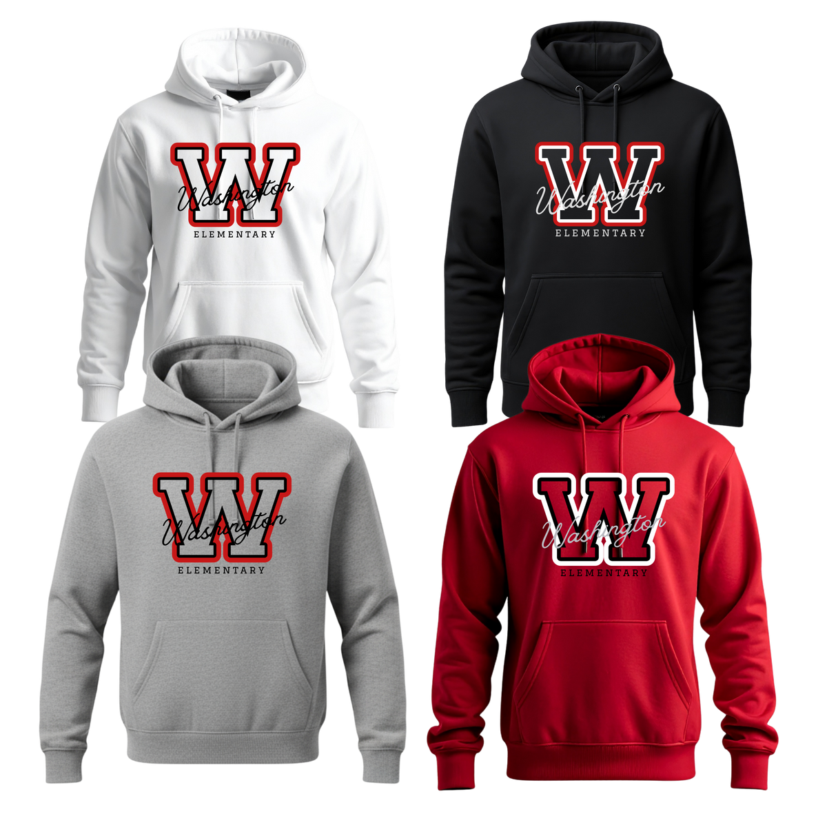 Washington Elem Unisex Hoodie Big W