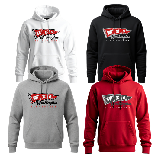 Washington Elem Unisex Hoodie WES Pennant