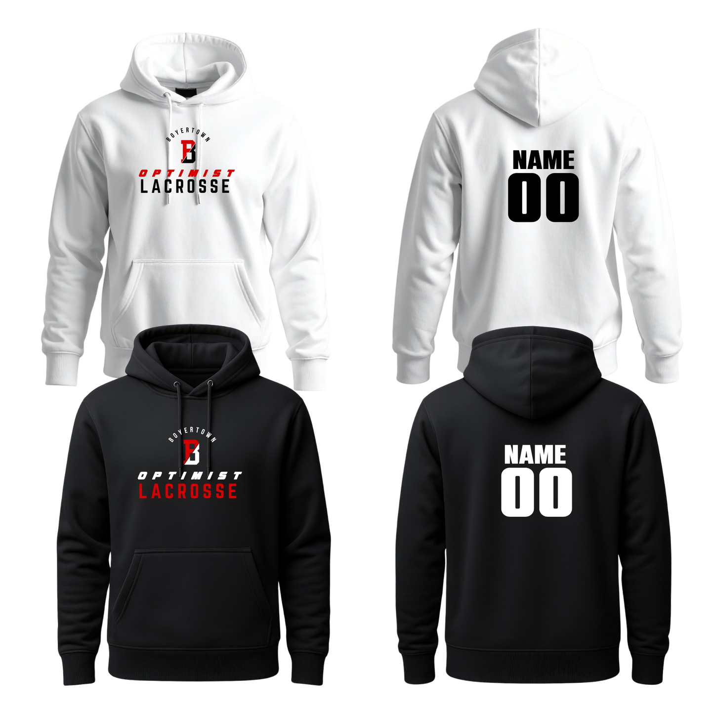 Boyertown LAX Starter Custom Name & Number Hoodie