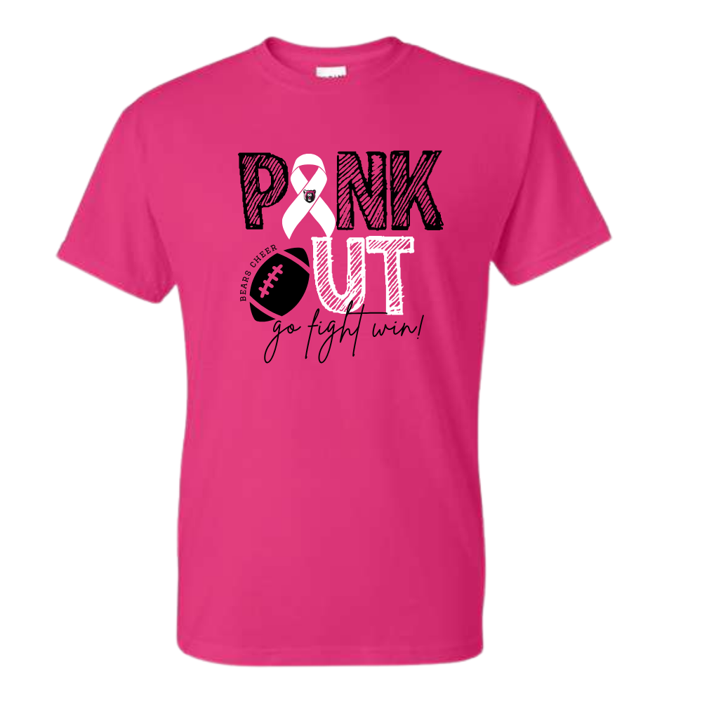 Bears Cheer Pink Out Tee