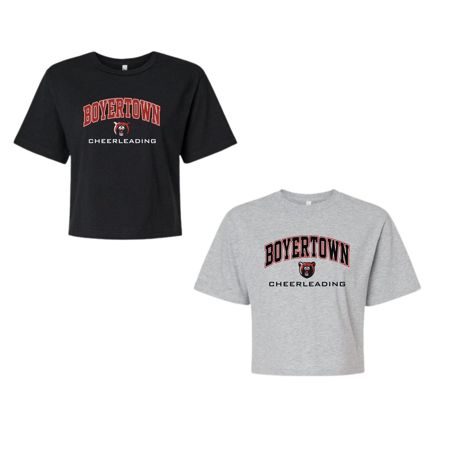 Bears Cheer Boxy Fit Mid Cut Tee - Boyertown Arch