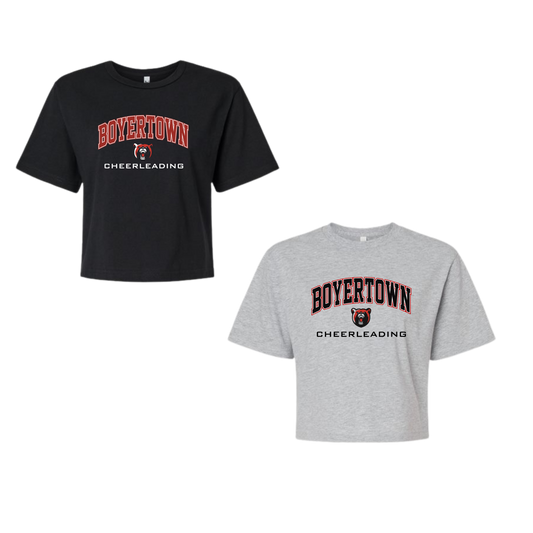 Bears Cheer Boxy Fit Mid Cut Tee - Boyertown Arch