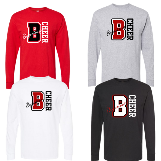 Bear Cheer Unisex LS Cotton Tee - Campus